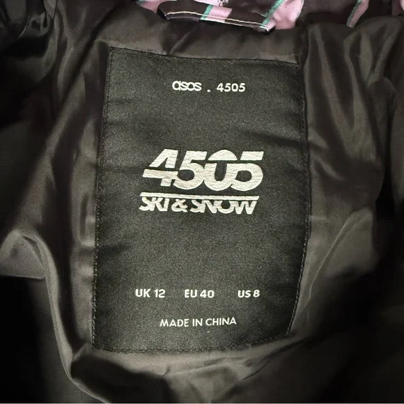 ASOS 4505 Ski Suit One Piece Snowsuit Purple Retro Stirrup Women’s US 8 - Picture 13 of 15